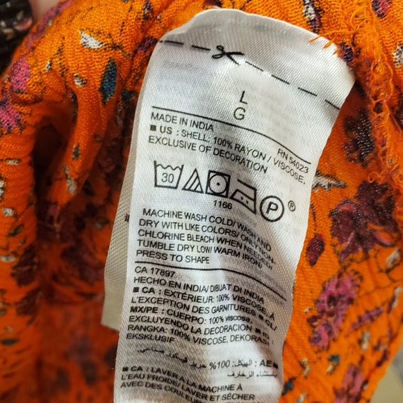 Smocked floral tank, size L - Picture 7 of 7